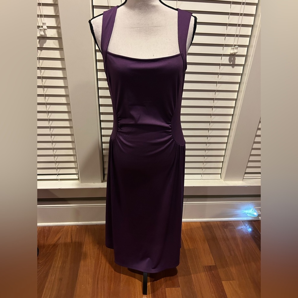 Chic Square Neck Deep Purple Dress size M NWT